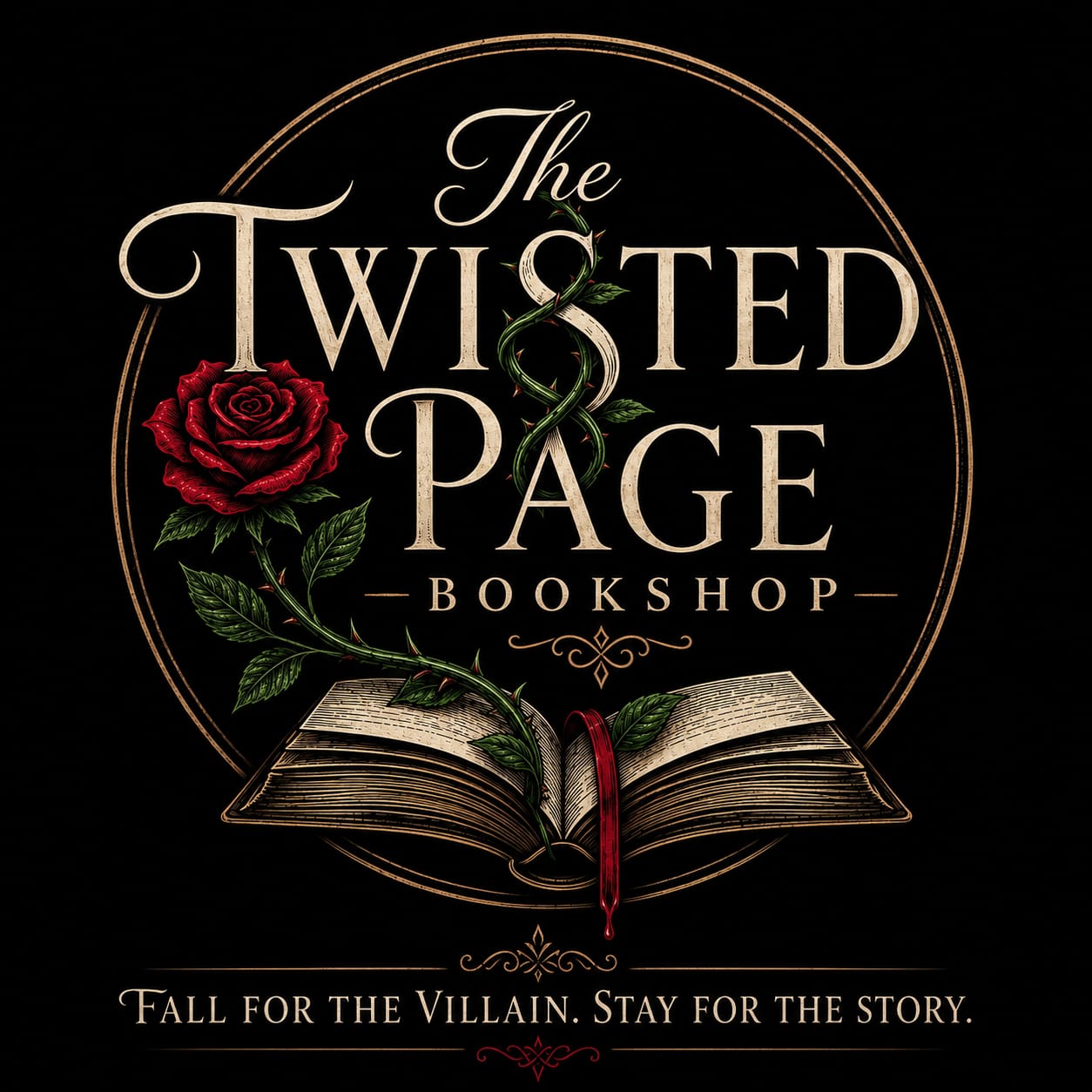 The Twisted Page Bookshop logo